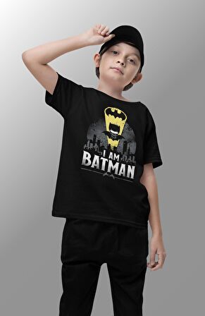 I'm a Batman Baskılı Çocuk Tişört, Unisex Dc Comics Baskılı Bebek T-Shirt