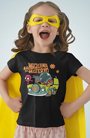 Komik Örümcek Adam Baskılı Çocuk Tişört, Unisex Marvel Baskılı Bebek T-Shirt