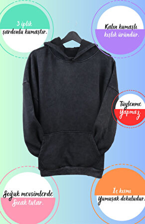 Unisex TTPD Sırt Baskılı Kapüşonlu Yıkamalı Sweatshirt, Oversize Taylor Swift Retro Hoodie