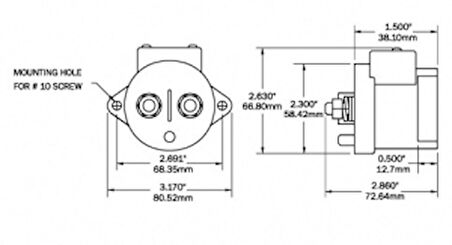 Blue Sea Systems L Serisi solenoid switch. 12/24V