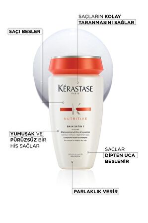 Kerastase Nutritive Bain Satin 1 Kuru Saçlar İçin Nemlendirici Şampuan 250 ml