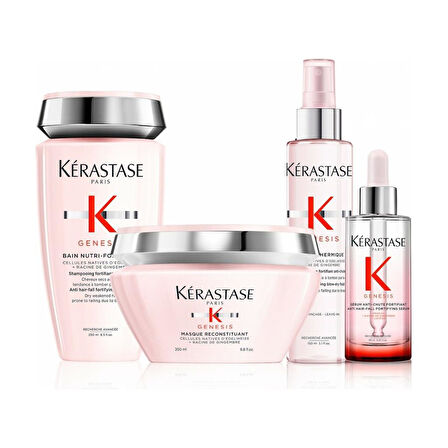 Kerastase Genesis Dökülme Önleyici Şampuan 250 ml + Maske 200ML +Thermique Sprey 150 Ml+Fortifiant Serum 90 ml