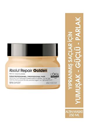 Serie Expert Absolut Repair Yıpranmış Saçlar için Onarıcı Altın Maske 250ml