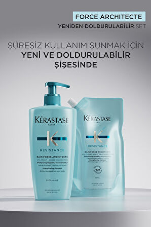 Resistance Bain Force Architecte Zayıf Ve Yıpranmış Saçlar Için Onarıcı Şampuan 500 ml