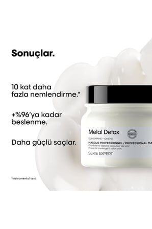 Loreal Professionnel Metal Detox İşlem Görmüş ve Yıpranmış Saçlar İçin Kırılma Karşıtı Koruyucu Maske 150 ml