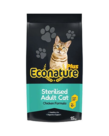 Econature Tavuklu Sterilised Kedi Maması 15 kg