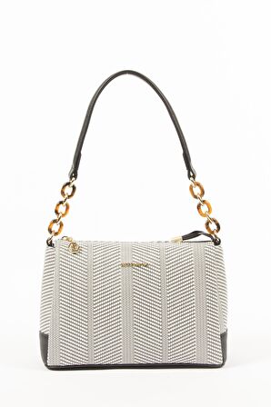 Silver Polo  Kadın Çapraz Çanta 910-34762 SILVER POLO ÇAPRAZ Kadın ÇANTASI M132 SİYAH BEYAZ-MAT SİYAH