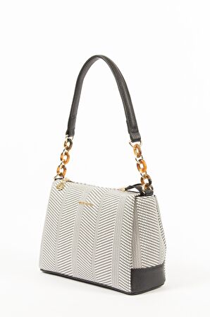 Silver Polo  Kadın Çapraz Çanta 910-34762 SILVER POLO ÇAPRAZ Kadın ÇANTASI M132 SİYAH BEYAZ-MAT SİYAH