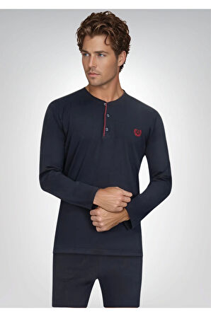 Erkek Giyim %100 Pamuk Penye Pijama Takımı L1.ANC.1001.01