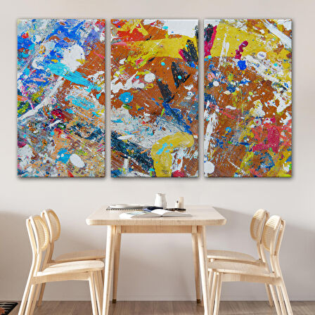 Soyut Yağlıboya Görünüm Dekoratif Kanvas Duvar Tablosu-3477