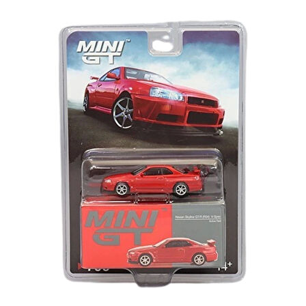 Nessiworld Mini Gt 1/64 Nissan Skyline GT-R(R34) V-SPEC Active Red