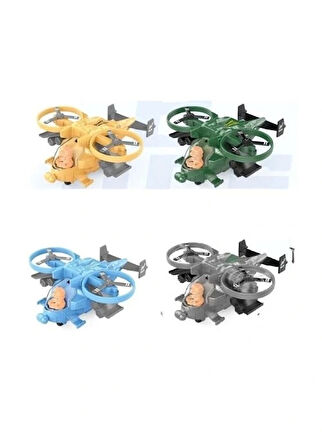 Nessiworld MXT-3616 Sürtmeli Askeri Helikopter -Vardem Oyuncak