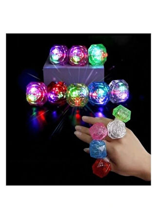 Nessiworld Kristal LED Parti Yüzük Seti (6&amp;#39;lı)