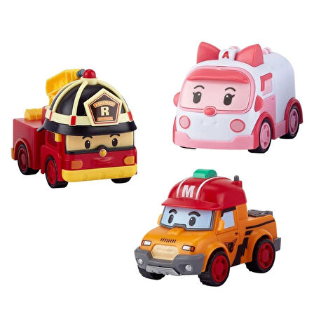 Nessiworld POLI ZR-913 Robocar Poli Gogo City Seri Ambar,Roy,Mark Oyun Seti