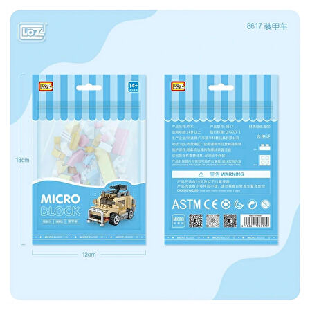 Nessiworld LZ8617 LOZ Tank Blok Seti Mini Poşet- Vagon life