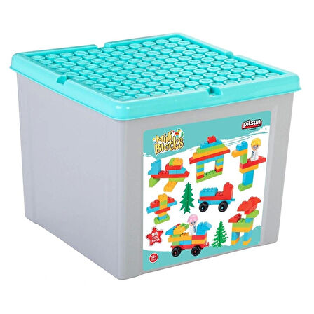 Nessiworld 03 592 Midi Blok Seti 98 Parça 9 Litre Saklama Kabı -Pilsan Oyuncak