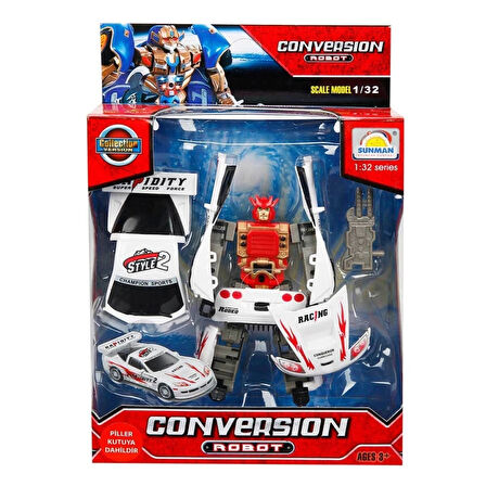 Nessiworld 1:32 Sesli ve Işıklı Dönüşebilen Robot