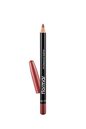 Flormar Suya Dayanıklı Dudak Kalemi (BORDO) - Waterproof Lipliner - 202 Soft Pink Brown - 8690604111022