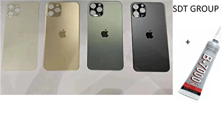 iPhone 11 PRO Arka Batarya Pil Kapağı GECE YEŞİLİ (B7000 15 ML Yapıştırıcı)