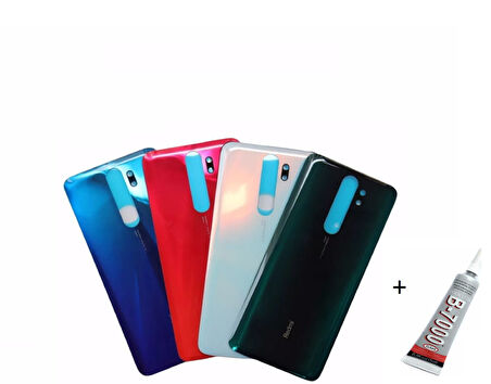 REDMİ NOTE 8 PRO Arka Batarya Pil Kapağı YEŞİL (B7000 15 ML Yapıştırıcı)