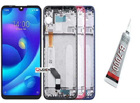 REDMİ NOTE 7  Ekran Dokunmatik Çıtalı (SİYAH) B7000 YAPIŞTIRICI
