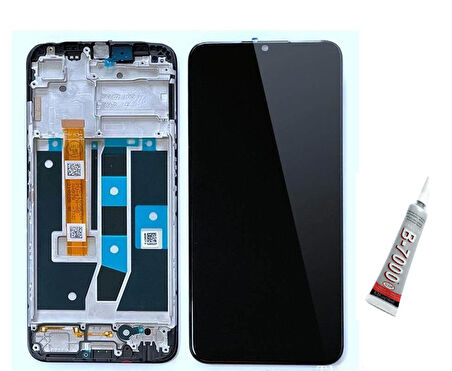 OPPO A16  Ekran Dokunmatik Çıtalı (SİYAH) B7000 YAPIŞTIRICI