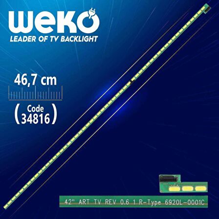 42 ART TV REV 0.6 1 R-TYPE 6920L-0001C - 46.7 CM 54 LEDLİ - (WK-379) RENK TON FARKLI