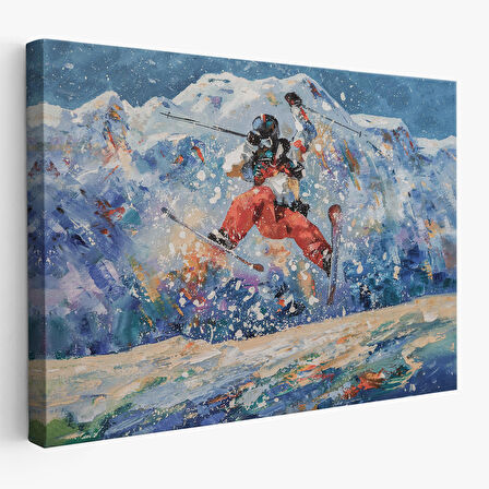Serbest Stil Kayan Kayakçı Duvar Tablosu-3482