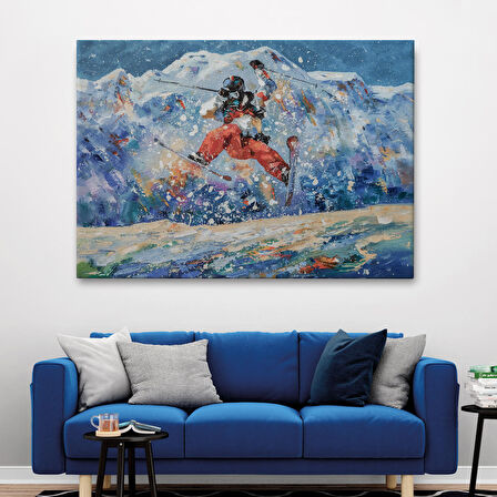 Serbest Stil Kayan Kayakçı Duvar Tablosu-3482