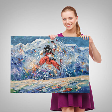 Serbest Stil Kayan Kayakçı Duvar Tablosu-3482