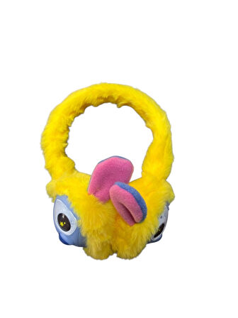 Stitch Peluş Kulaklık Sarı