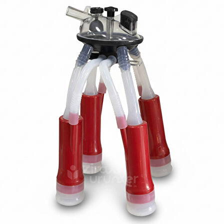 Bartech Büyükbaş Süt Sağım Makinesi 240cc Silikon Memelikli Pençe Komple Set