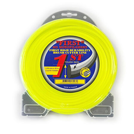 First Motorlu Tırpan Misinası 3.30mm 6 Köşe 43 Metre