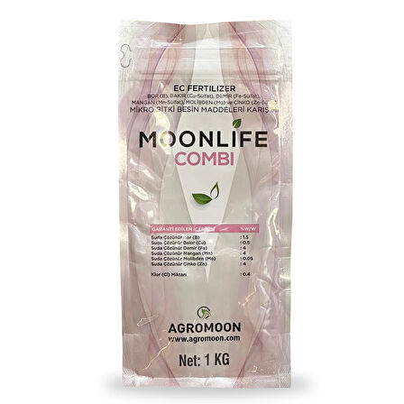 Moonlife Combi 1kg Bor Bakır Mangan Demir Çinko Mikro Bitki Besin Gübresi