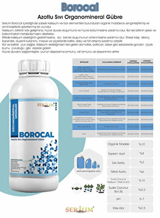Serium Borocal Azotlu Sıvı Organomineral Gübre 1lt