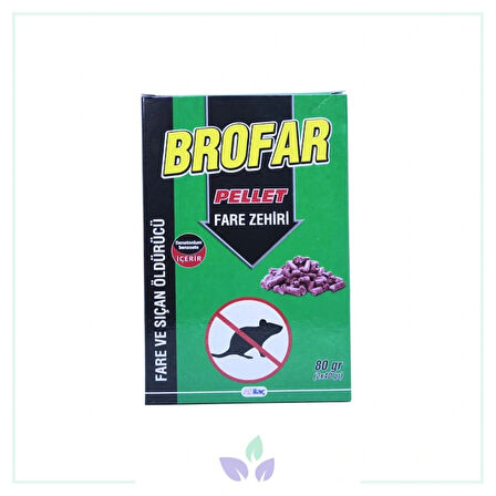 Brofar Pelet Fare ve Sıçan Öldürücü Yem 80gr