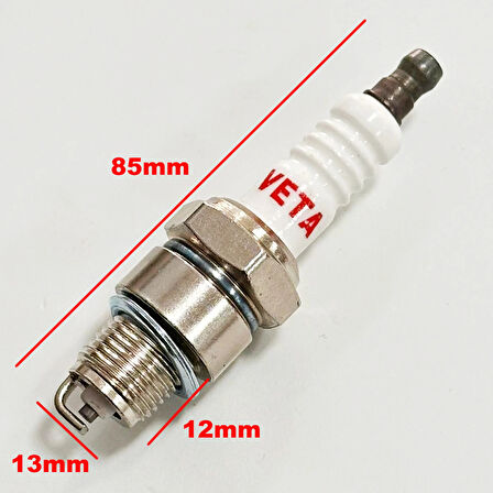 Veta VT01325 Buji 6.5Hp 7Hp Benzinli Jeneratör İlaçlama Motor Bujisi Kısa Paso