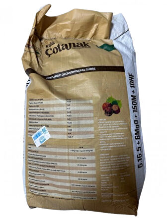 Çotanak NPK 5-15-5 Kışlık Gübre 25 Kg Fosfor Ağırlıklı Kompoze Gübre