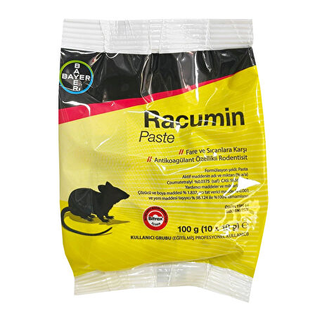Bayer Racumin Pasta Fare ve Sıçan İlacı 100gr
