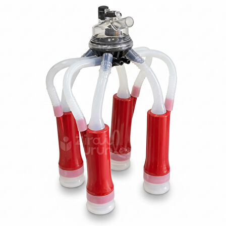 Bartech Büyükbaş Süt Sağım Makinesi 160cc Silikon Memelikli Pençe Komple Set