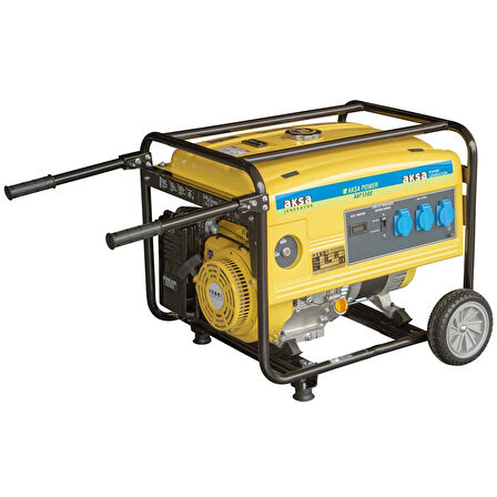 Aksa AAP 5500 Portatif İpli Benzinli Tekerlekli Jeneratör 5.5kW