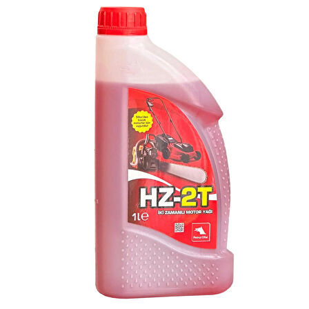 Petrol Ofisi Hz 2T 1 Lt İki Zamanlı Kırmızı Motor Yağı Motorlu Testere Tırpan İlaçlama