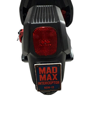  ZT3 pro uyumlu mad max Interceptor NSW- 13 figürlü  elektrikli scooter aksesuar dekor plaka