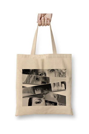 Taylor Swift Bez Çanta Uzun Saplı Alışveriş Çantası Plaj Çantası