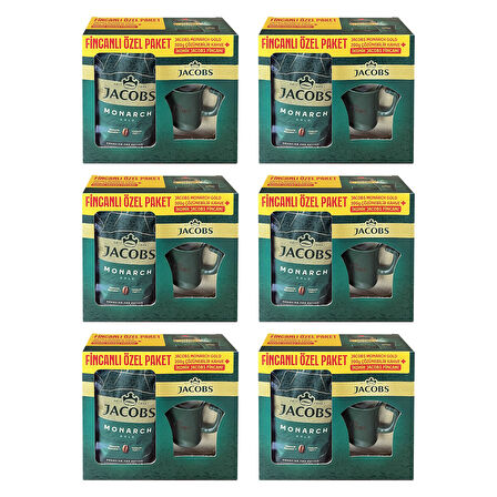 Jacobs Monarch Gold 200 gr İkonik Jacobs Fincanlı Set x 6 Adet
