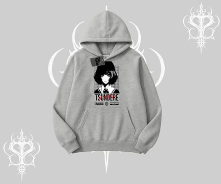 Kapşonlu Sweatshirt Tsundere Anime Japanese Style Baskılı