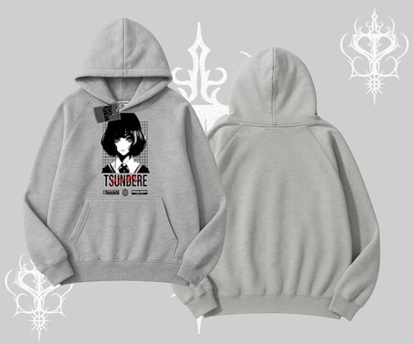 Kapşonlu Sweatshirt Tsundere Anime Japanese Style Baskılı