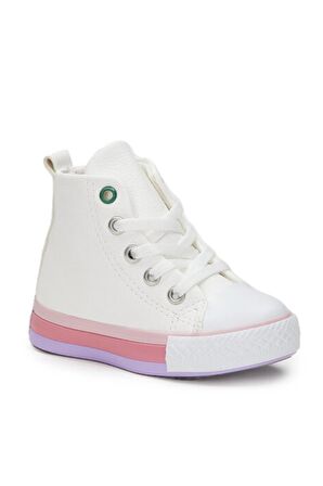 Vicco Roro 925.P22K.210 Kız Çocuk Sneaker Bot Beyaz Pembe 26-30 