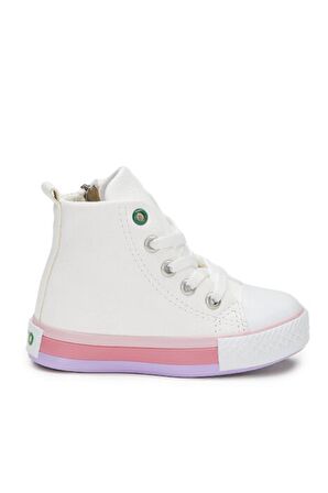 Vicco Roro 925.P22K.210 Kız Çocuk Sneaker Bot Beyaz Pembe 26-30 