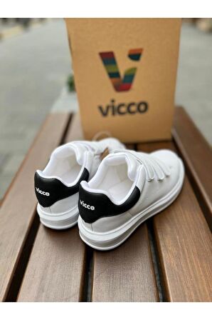 Vicco Mari 346.P23Y.173 Çocuk Sneaker Ayakkabı Beyaz Siyah 26-31 